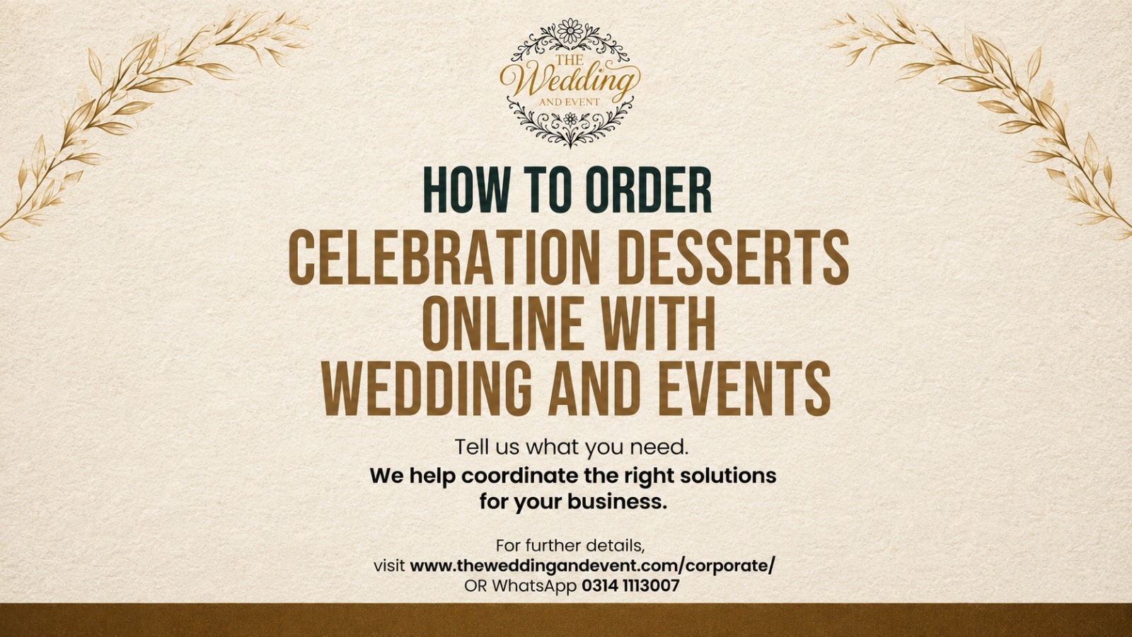 How to Order Celebration Desserts Online With Wedding and Events