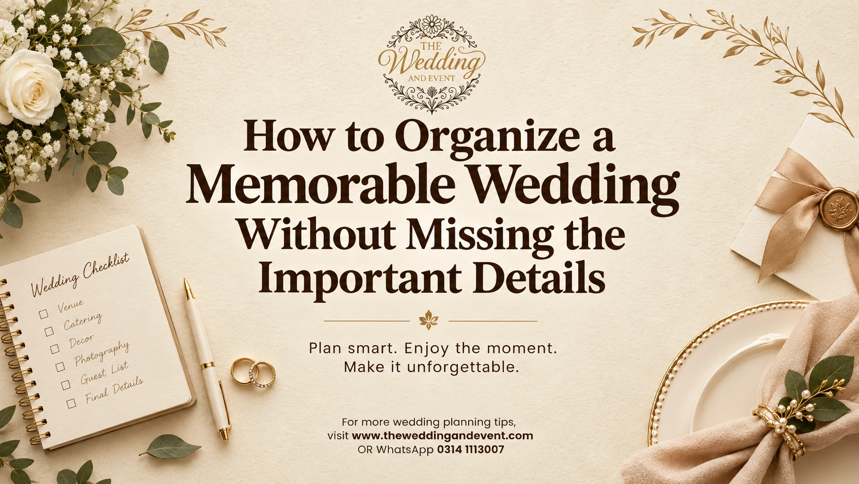 How to Organize a Memorable Wedding Without Missing the Important Details